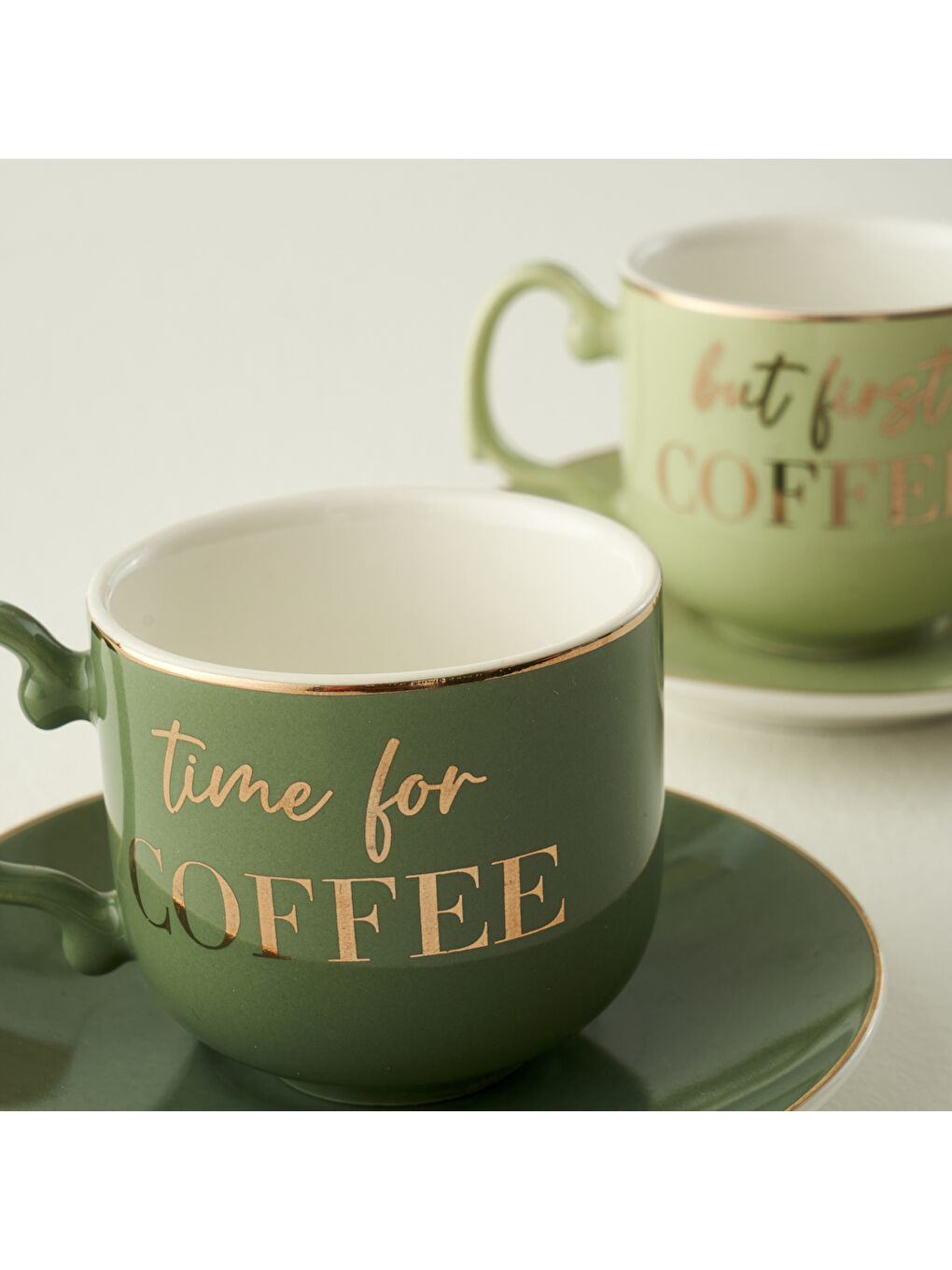 Karışık Bianca Porselen 6'lı Kahve Fincanı Seti (90 cc)-1