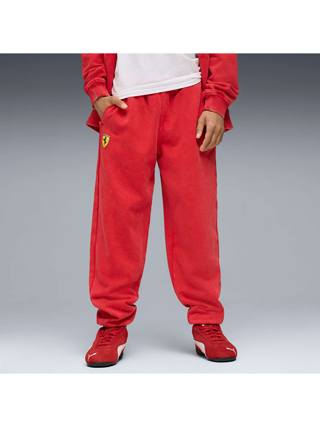 Kırmızı SCUDERIA FERRARI Sportswear Genç Eşofman Altı-4