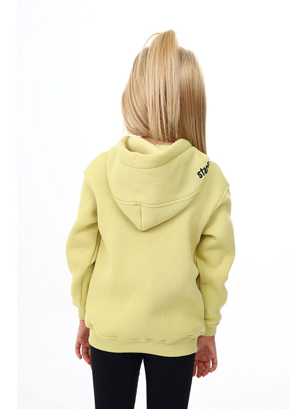 Toontoykids Yeşil Kız Çocuk Nakışlı  Fermuarlı Sweatshirt - 2