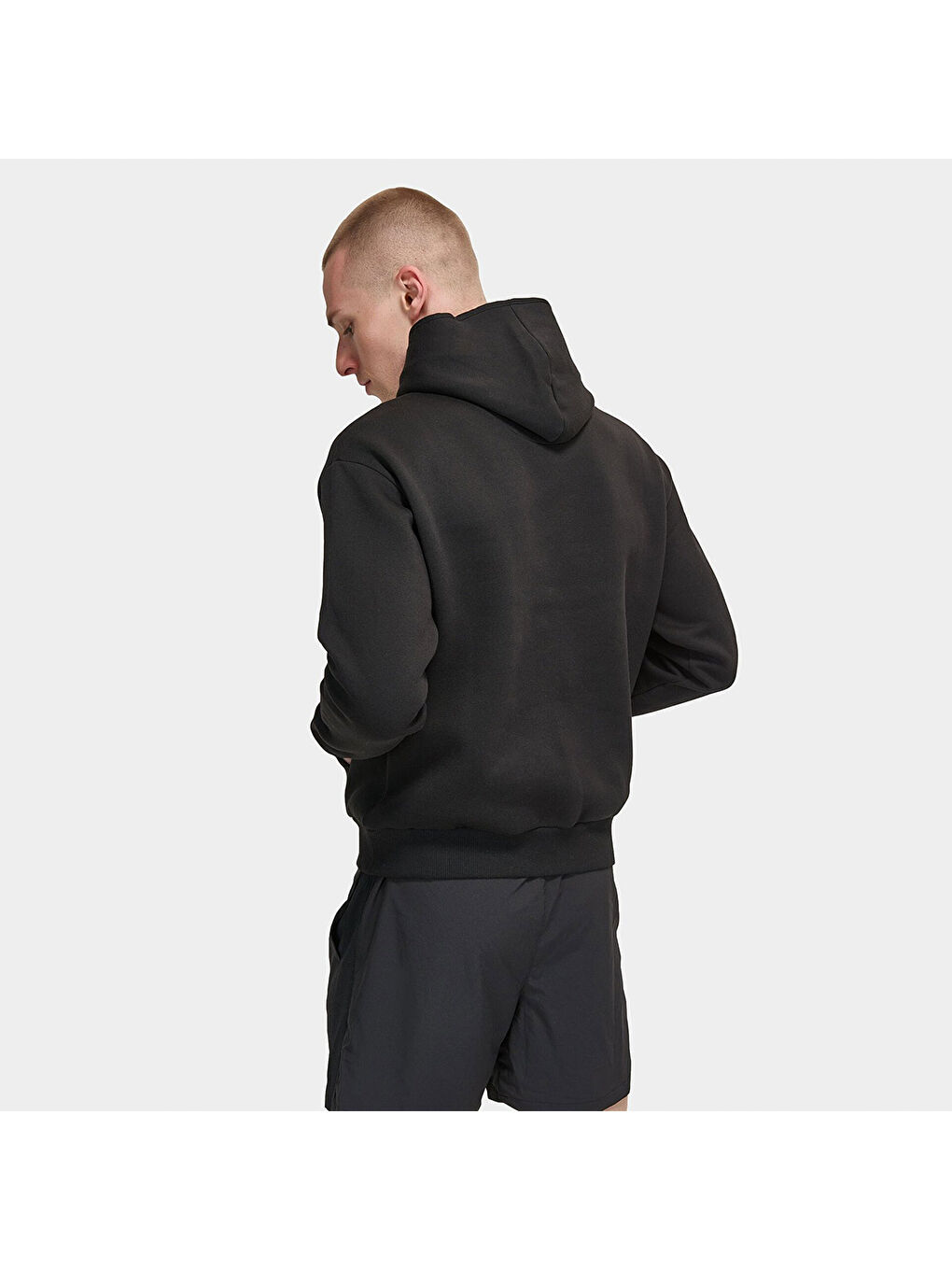 3350 Erkek Siyah Kapüşonlu Sweatshirt-2