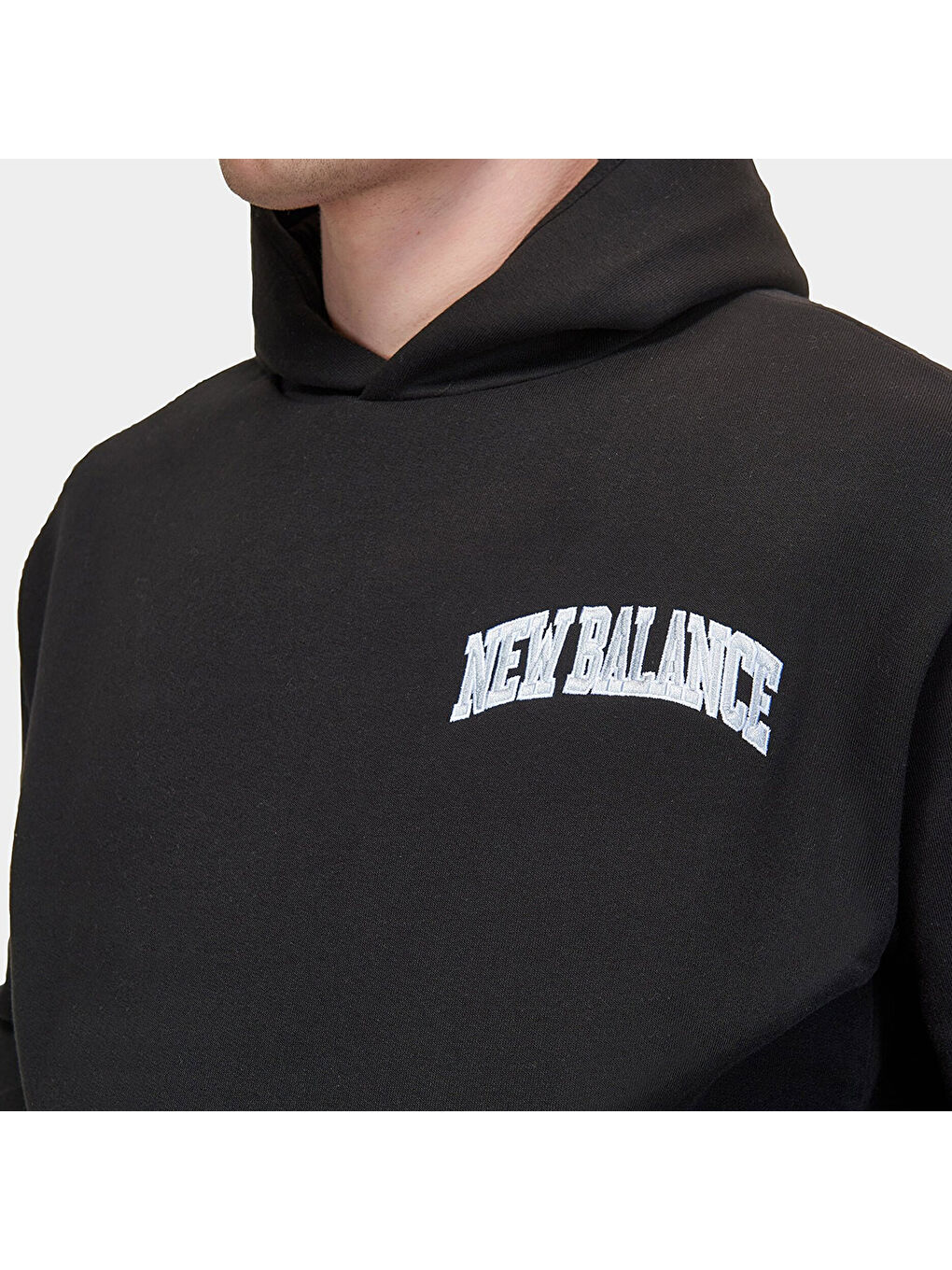 3350 Erkek Siyah Kapüşonlu Sweatshirt-3