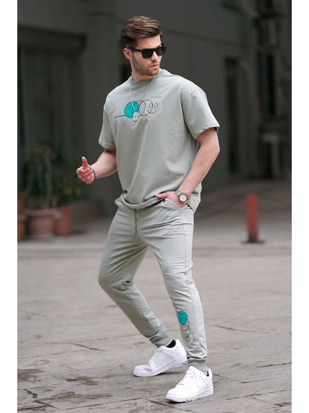 Mint Yeşili Kısa Kollu Eşofman Takımı 5935