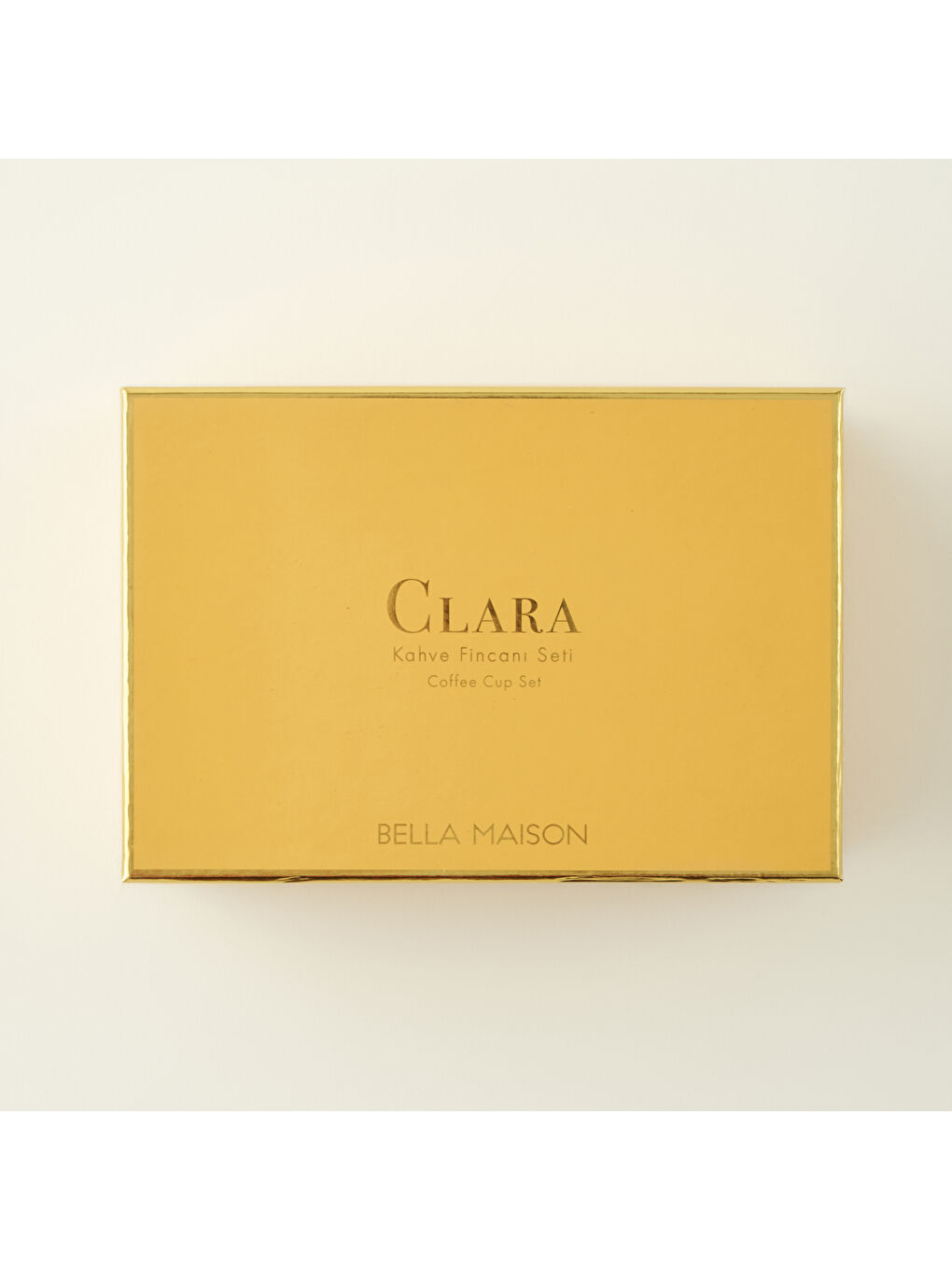 Sarı Clara 6'lı Kahve Fincanı Seti Hardal (90 cc)-2