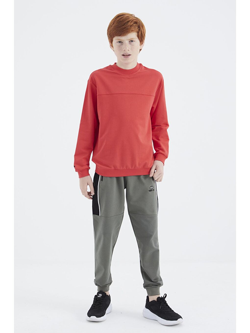 TOMMYLIFE Kırmızı Fiesta Basic Erkek Çocuk Sweatshirt - 11173 - 2