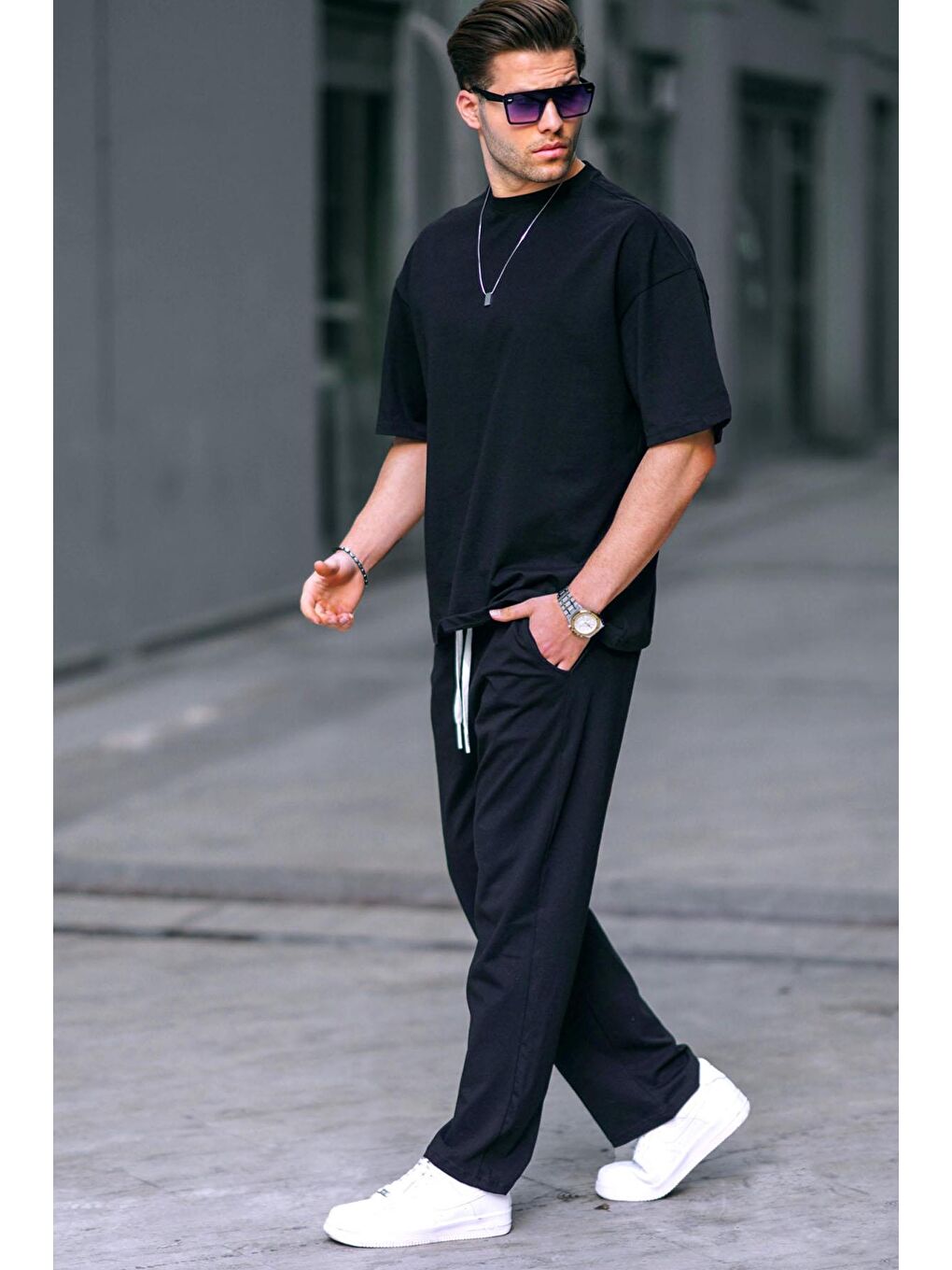 Siyah Erkek %100 Pamuk Eşofman Takımı 5938