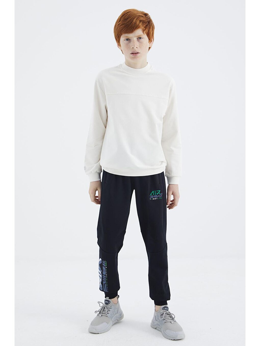 Ekru Basic Erkek Çocuk Sweatshirt - 11173-3