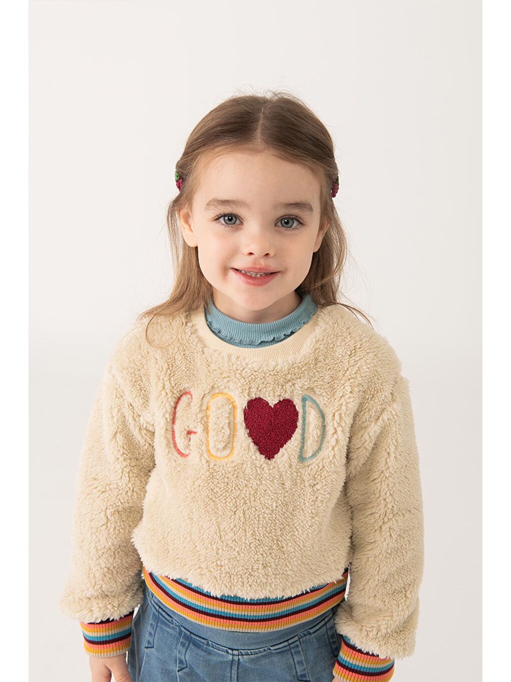Karışık Kız Çocuk Good Nakışlı Sweatshirt