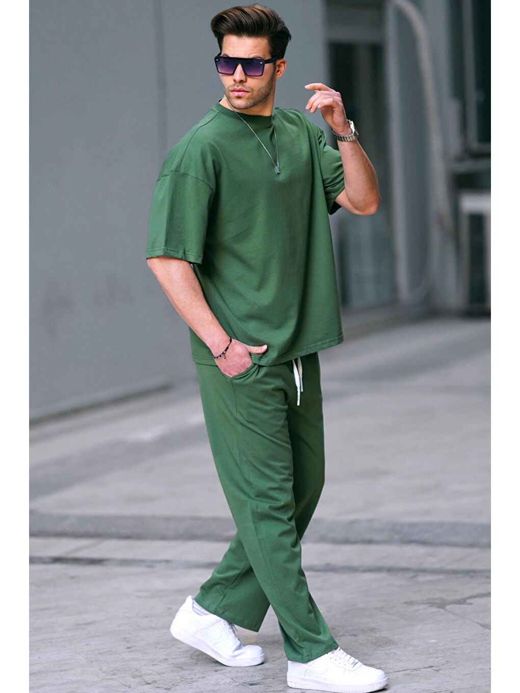 Haki Erkek Eşofman Takımı 5938-1