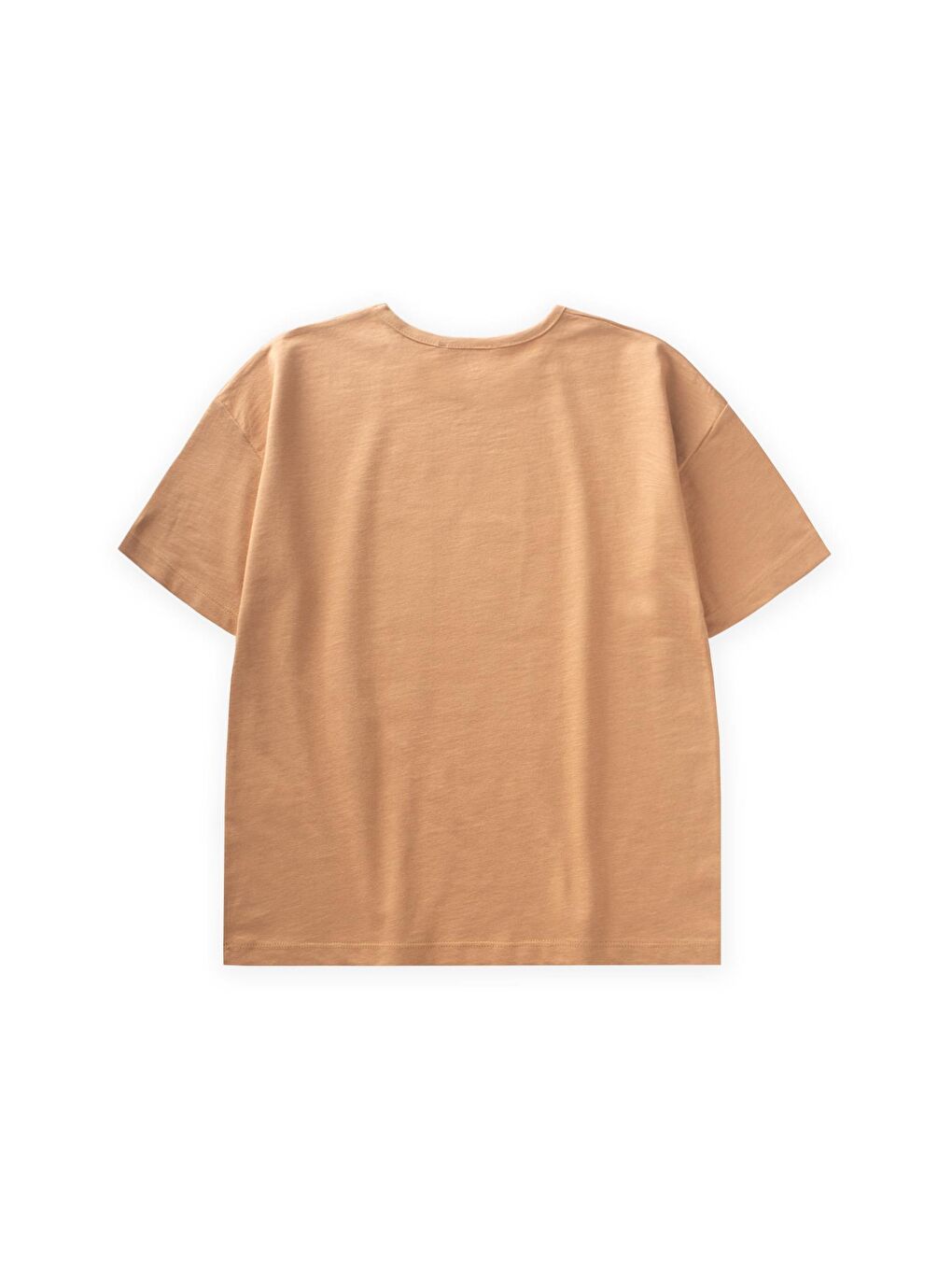 Kahverengi İbiza Baskılı T-Shırt 8-12 Yaş Camel-1