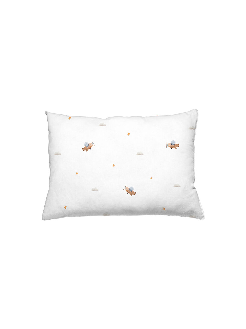 Beyaz Happy Tony 100% Pamuk Saten Bebek Lastikli Çarşaf Seti - 70x140 cm + 35x45 cm-4