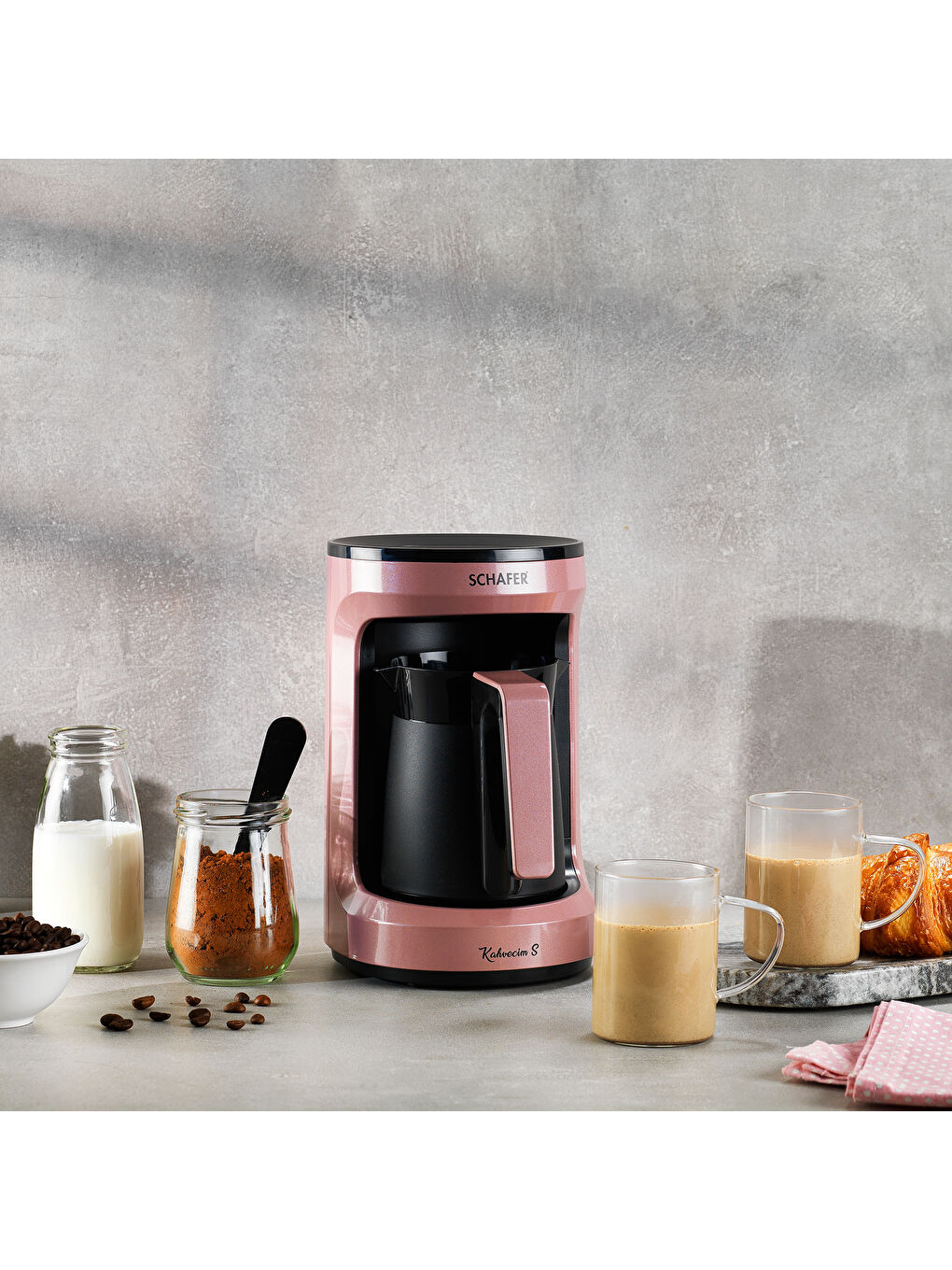 Kahvecim S Otomatik Sütlü Türk Kahve Makinesi-Rosegold-4