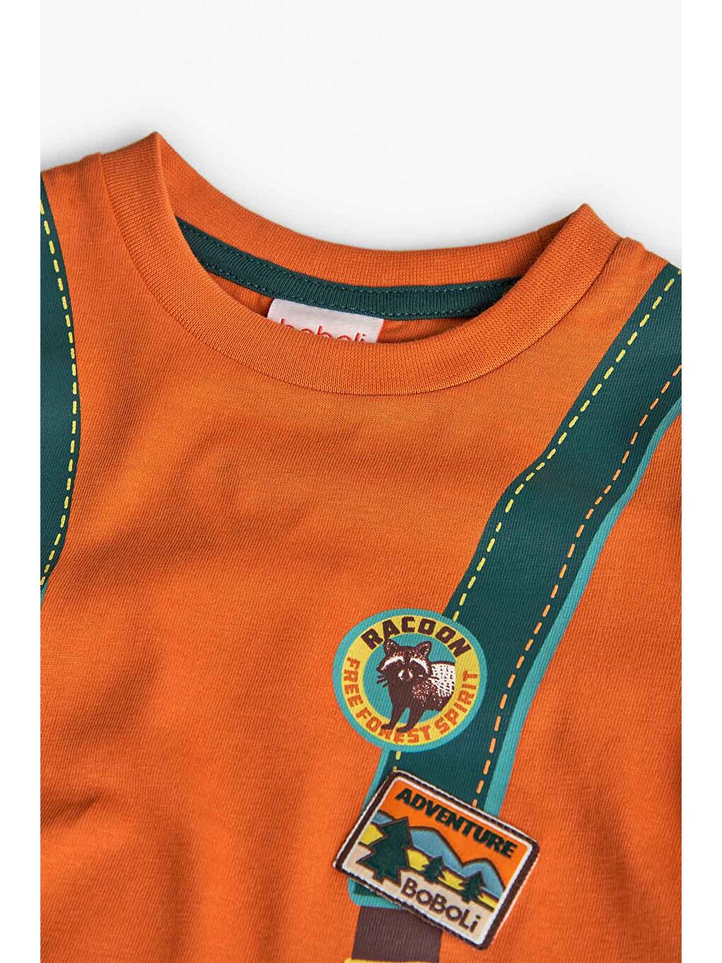 Turuncu Erkek Çocuk Sırtı Çanta Baskılı Tshirt-3