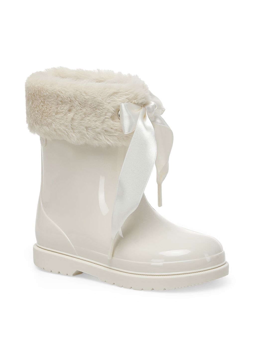 Bej W10258 BIMBI SOFT Krem Kız Çocuk Yağmur Çizmesi-5