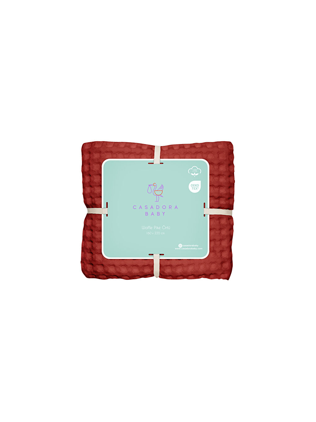 Kahverengi 100% Pamuk Tek Kişilik - Kiremit - 160 x 220 cm-3