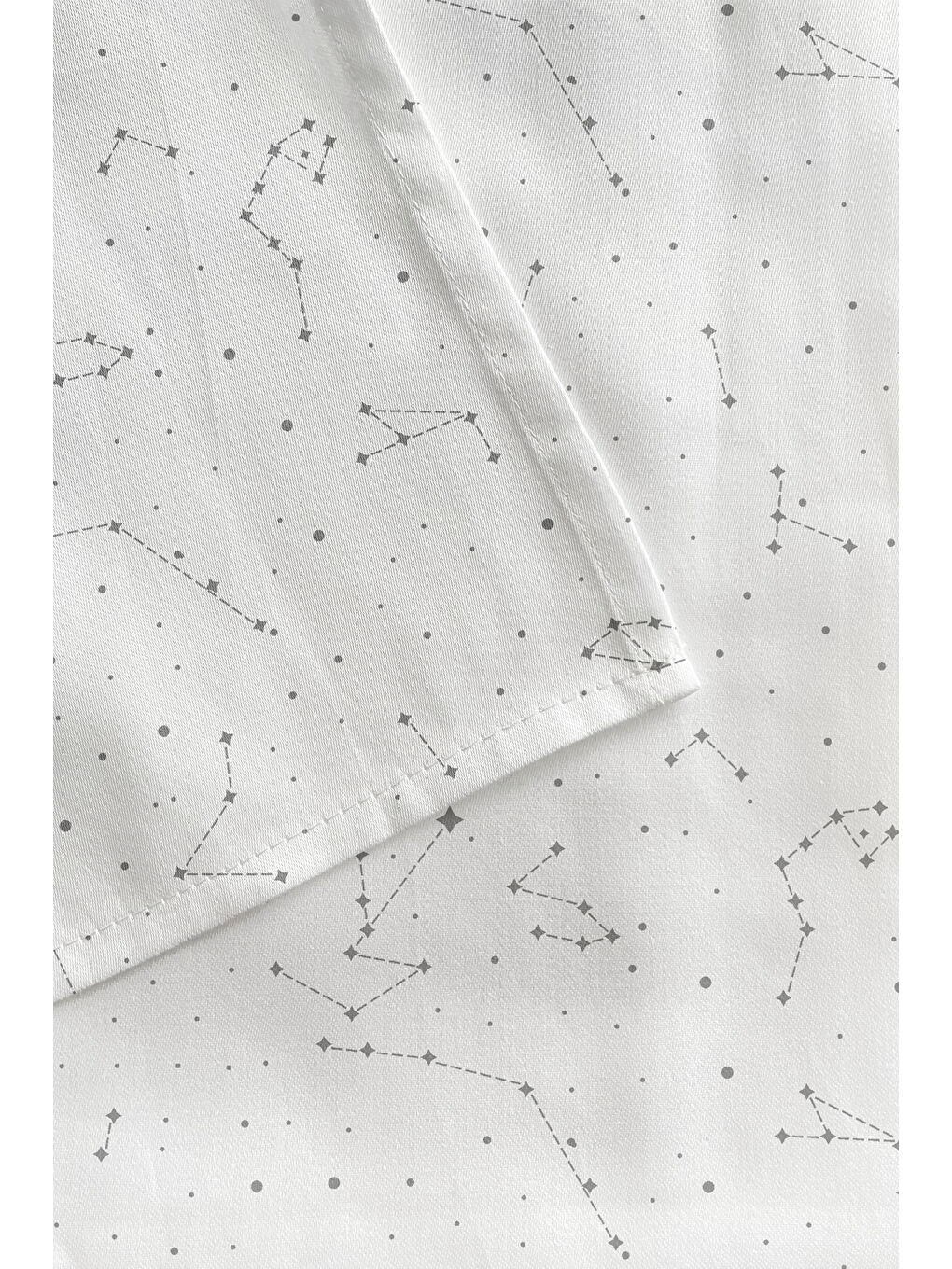 Beyaz Space Planet White Pamuk Saten Bebek Nevresim Takımı-2