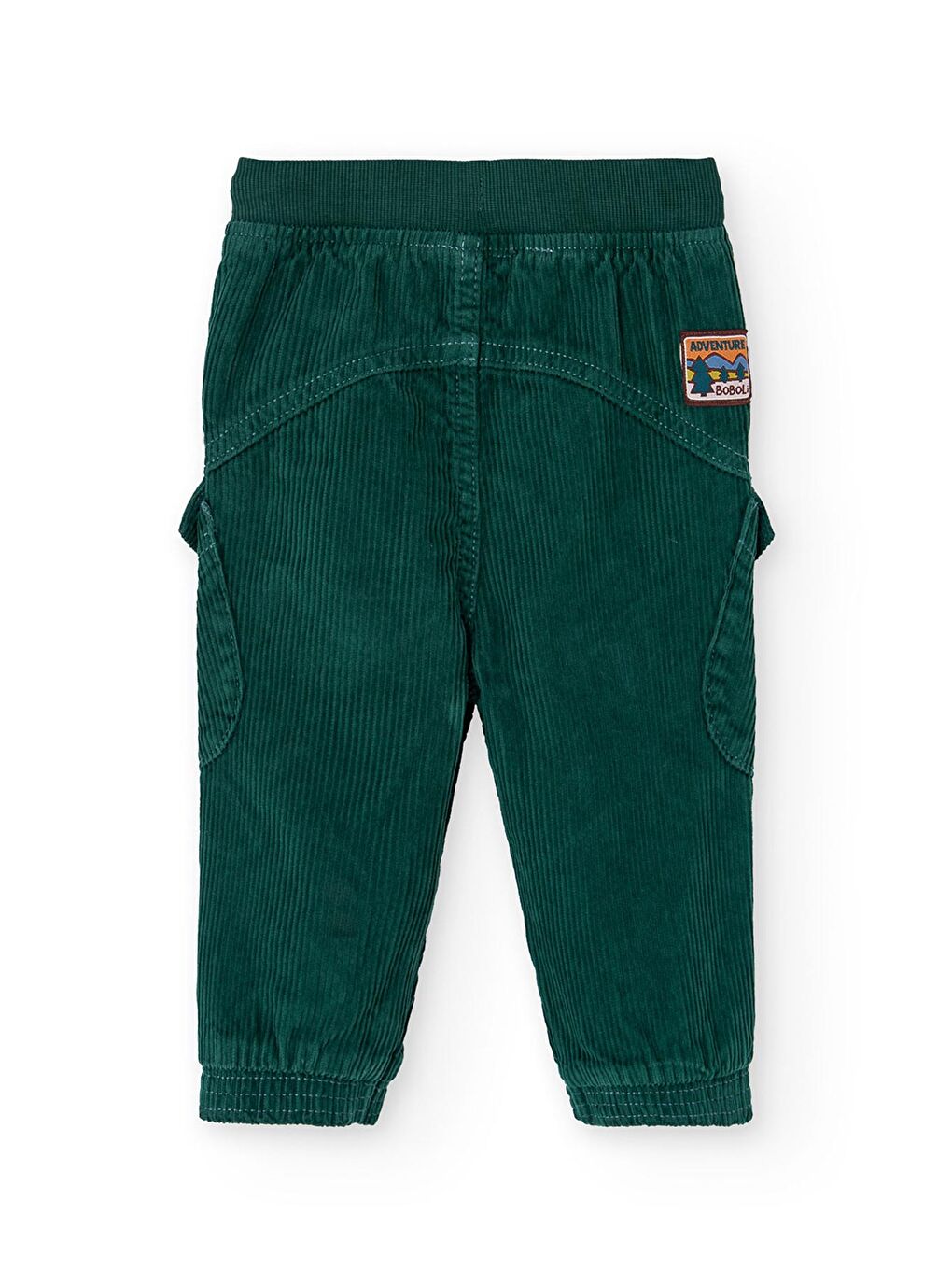 Lacivert Erkek Çocuk Paçası Lastikli Kadife Pantolon-2