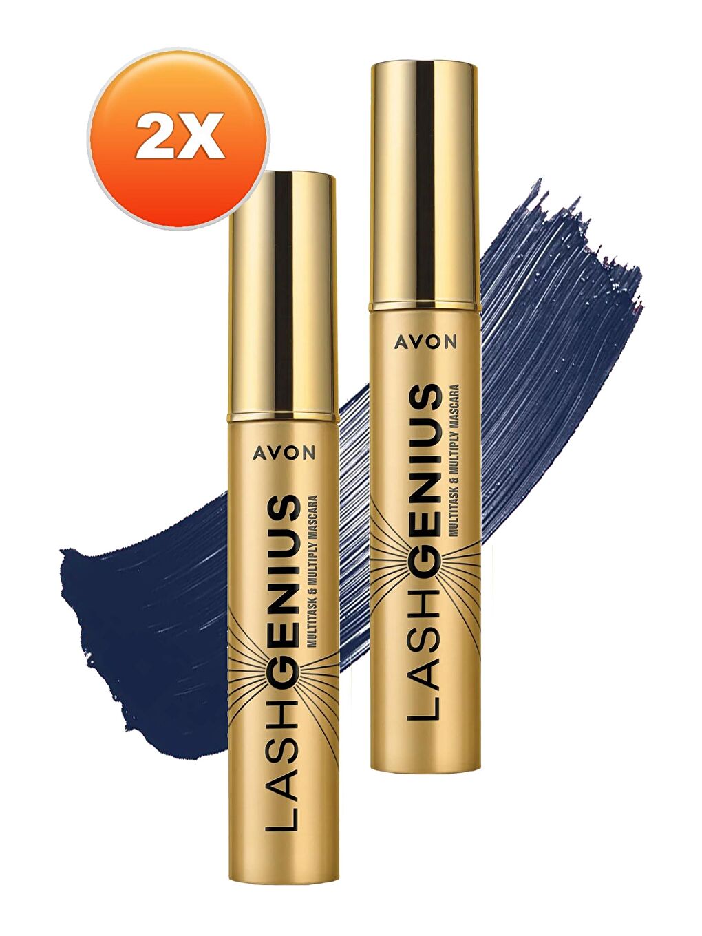 AVON Renksiz True Lash Genius 5 Etkili Maskara 10 Ml. Modern Navy İkili Set - 1