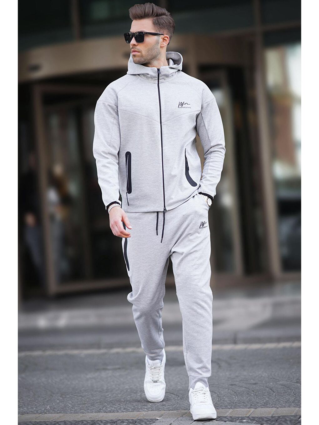 Kapüşonlu Grimelanj Erkek Eşofman Takımı 7201-1
