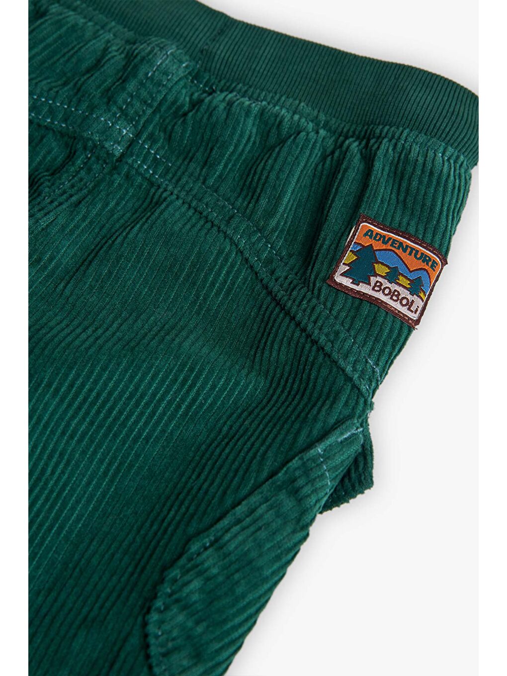 Lacivert Erkek Çocuk Paçası Lastikli Kadife Pantolon-4