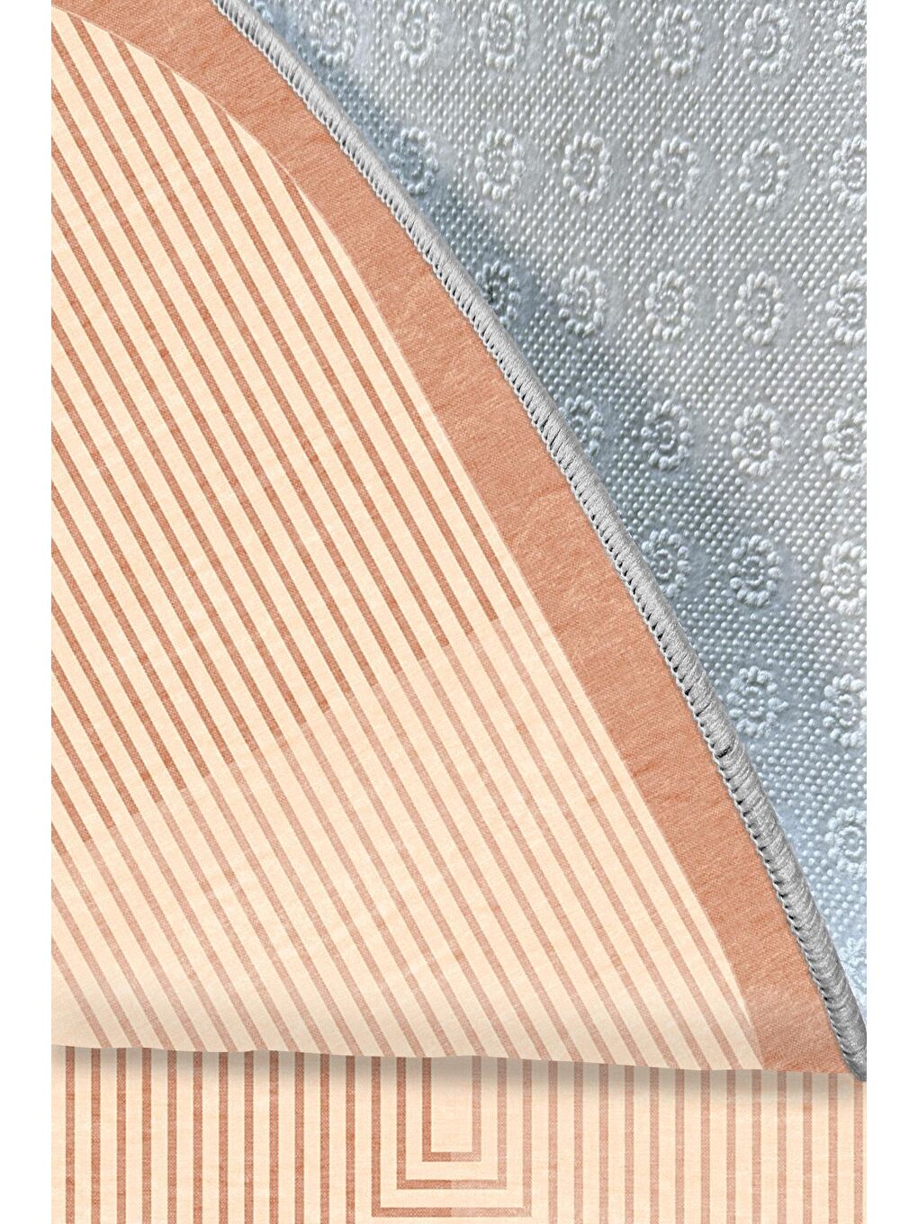 Pembe Özel Tasarım, Kaymaz Taban, İnce, Yıkanabilir, Modern Halı WOOKECE1419 120x180-6