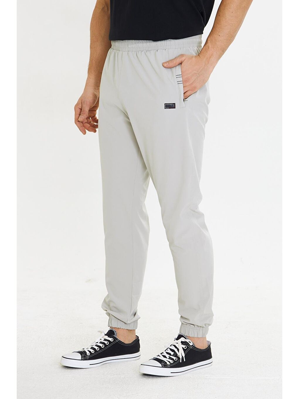 Bej Erkek Stretchfit Esnek Lastik Paçalı Eşofman Altı Taş 2663-T-2