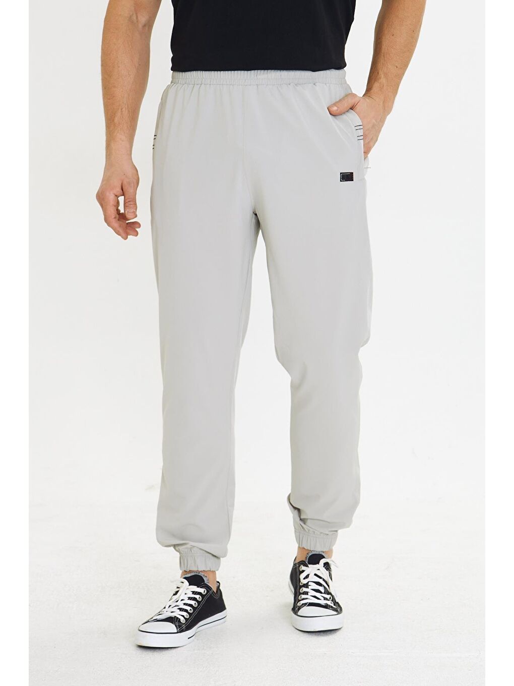 Bej Erkek Stretchfit Esnek Lastik Paçalı Eşofman Altı Taş 2663-T-3