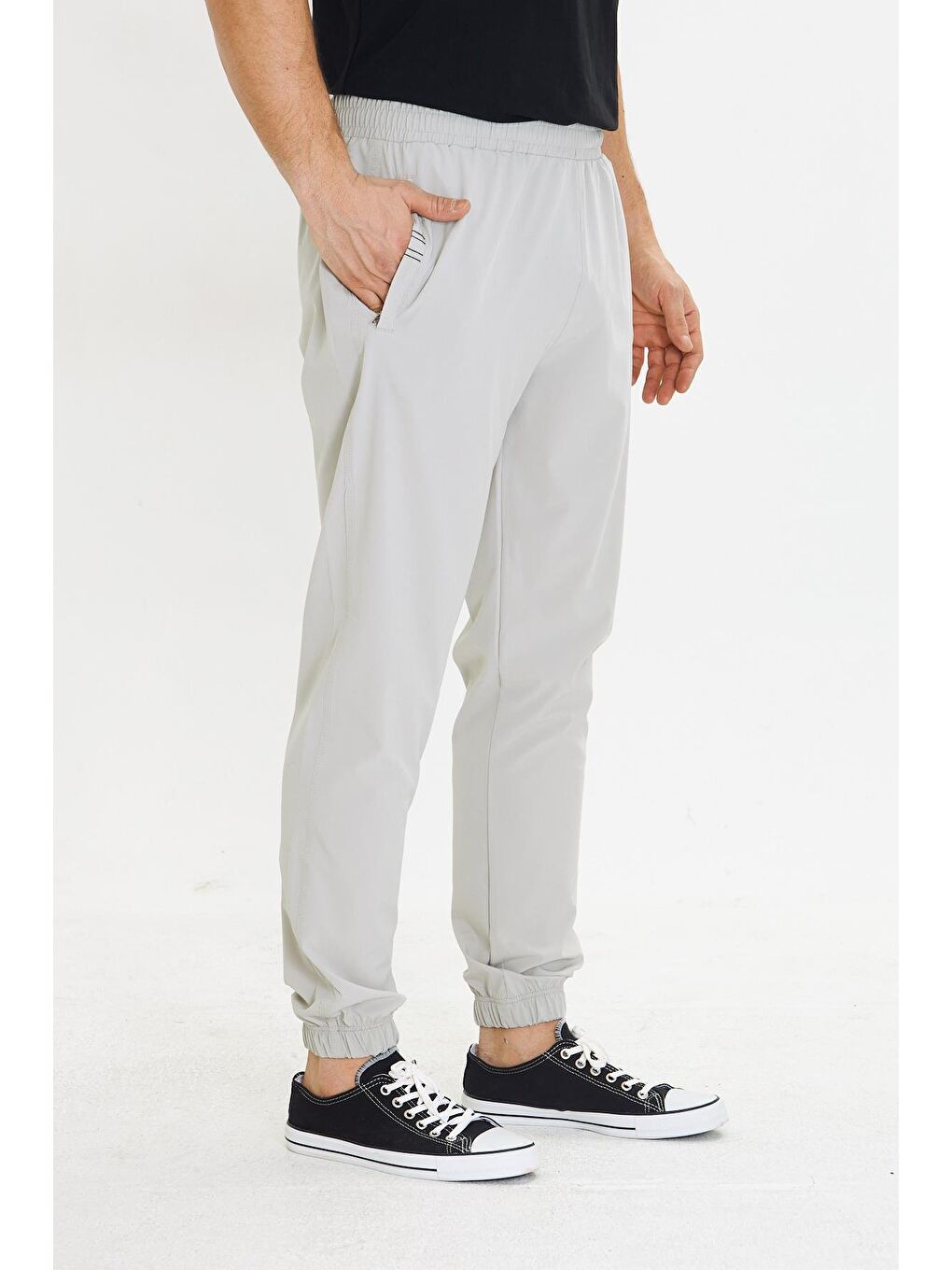 Bej Erkek Stretchfit Esnek Lastik Paçalı Eşofman Altı Taş 2663-T-4