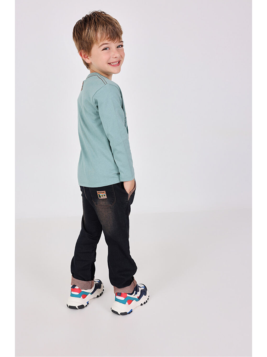 Lacivert Erkek Çocuk Denim Pantolon-6