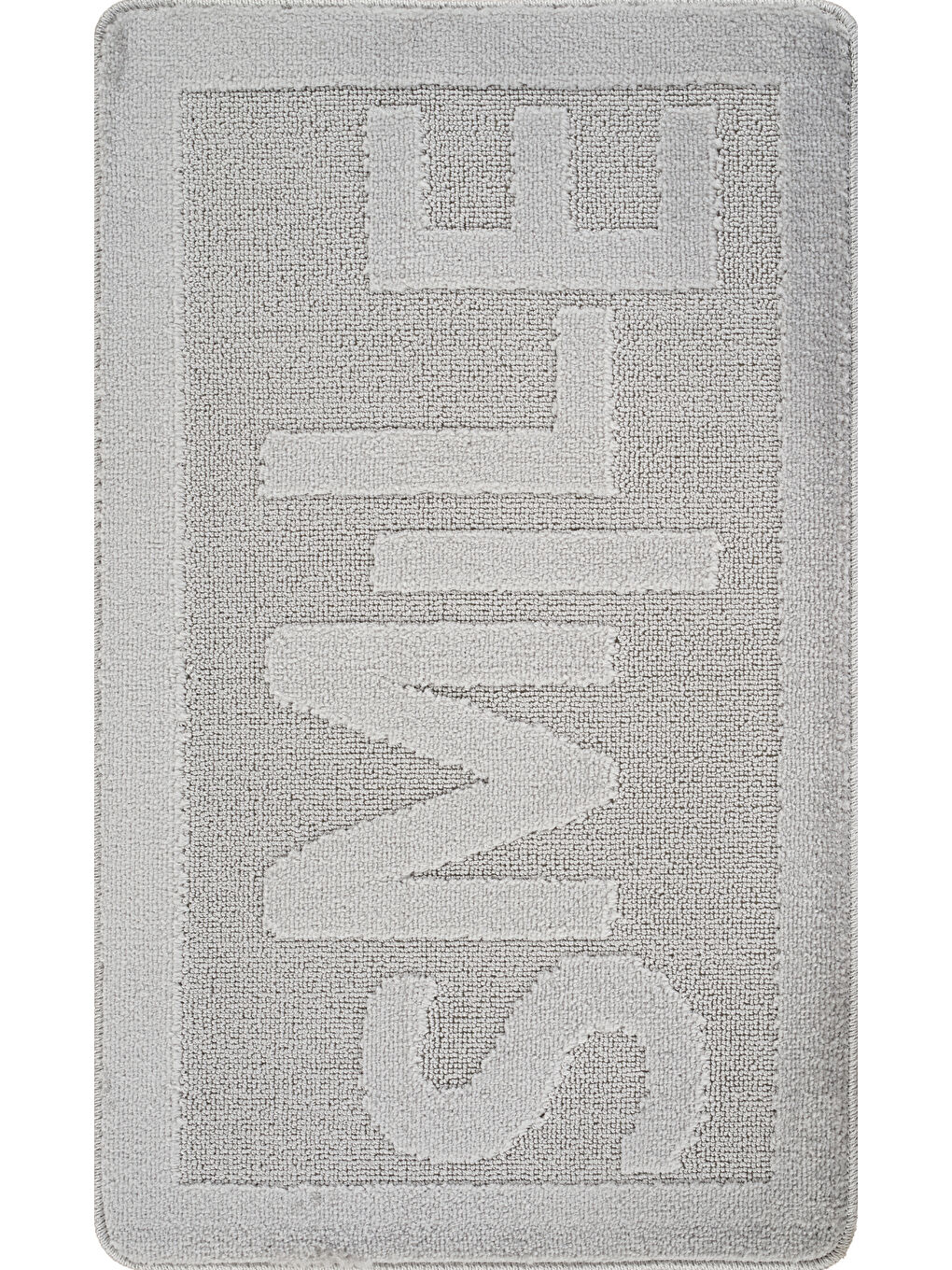 Doğal Kaymaz Taban Banyo Paspas Uzun Ömürlü Yumuşak Su Emici Yazılı Smile-Gri-1