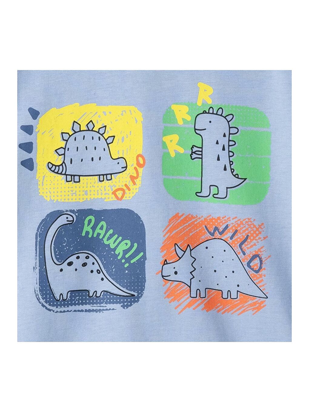 Mışıl Kids Mavi-Siyah Dino Fam Baskılı Erkek Çocuk Sweatshirt Eşofman Takımı - 2