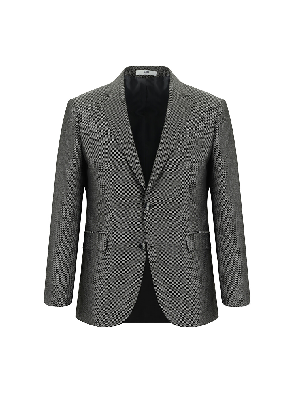Antrasit Slim Fit Dar Kesim Klasik Desenli Takım Elbise-1