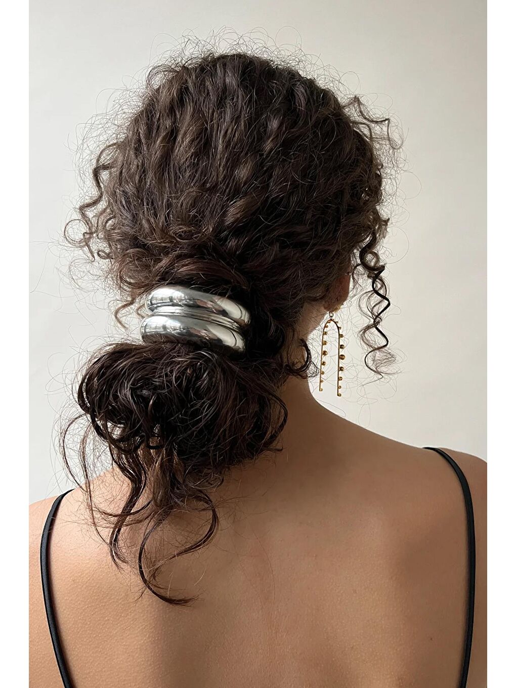 Gri İki Görünümlü Metal At Kuyruğu Tokası