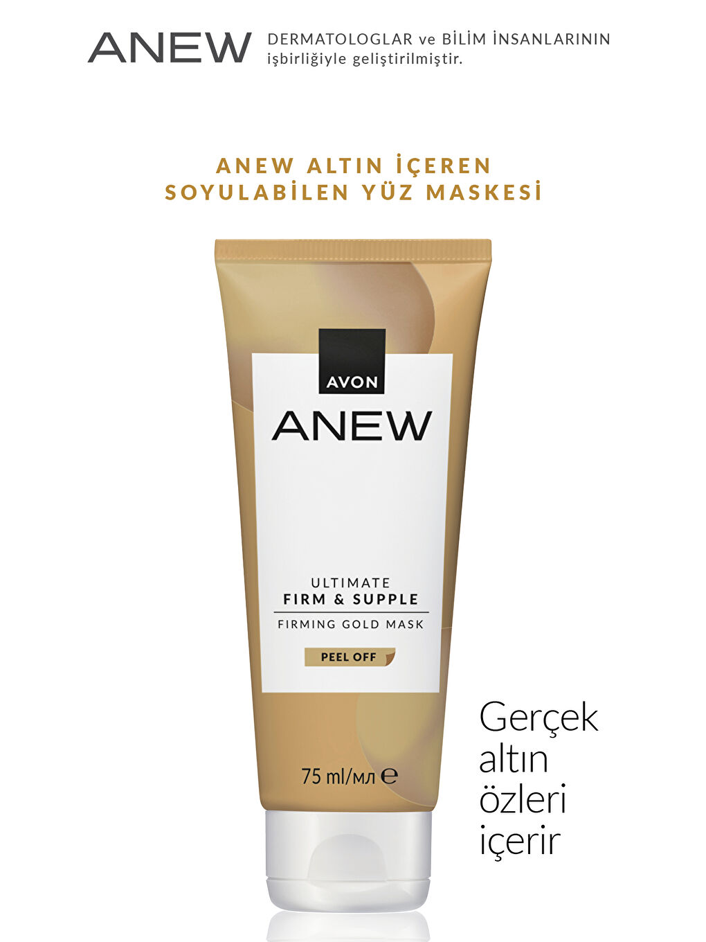 AVON Renksiz Anew Ultimate Firm and Supple Altın Maske 75 Ml. Üçlü Set - 2