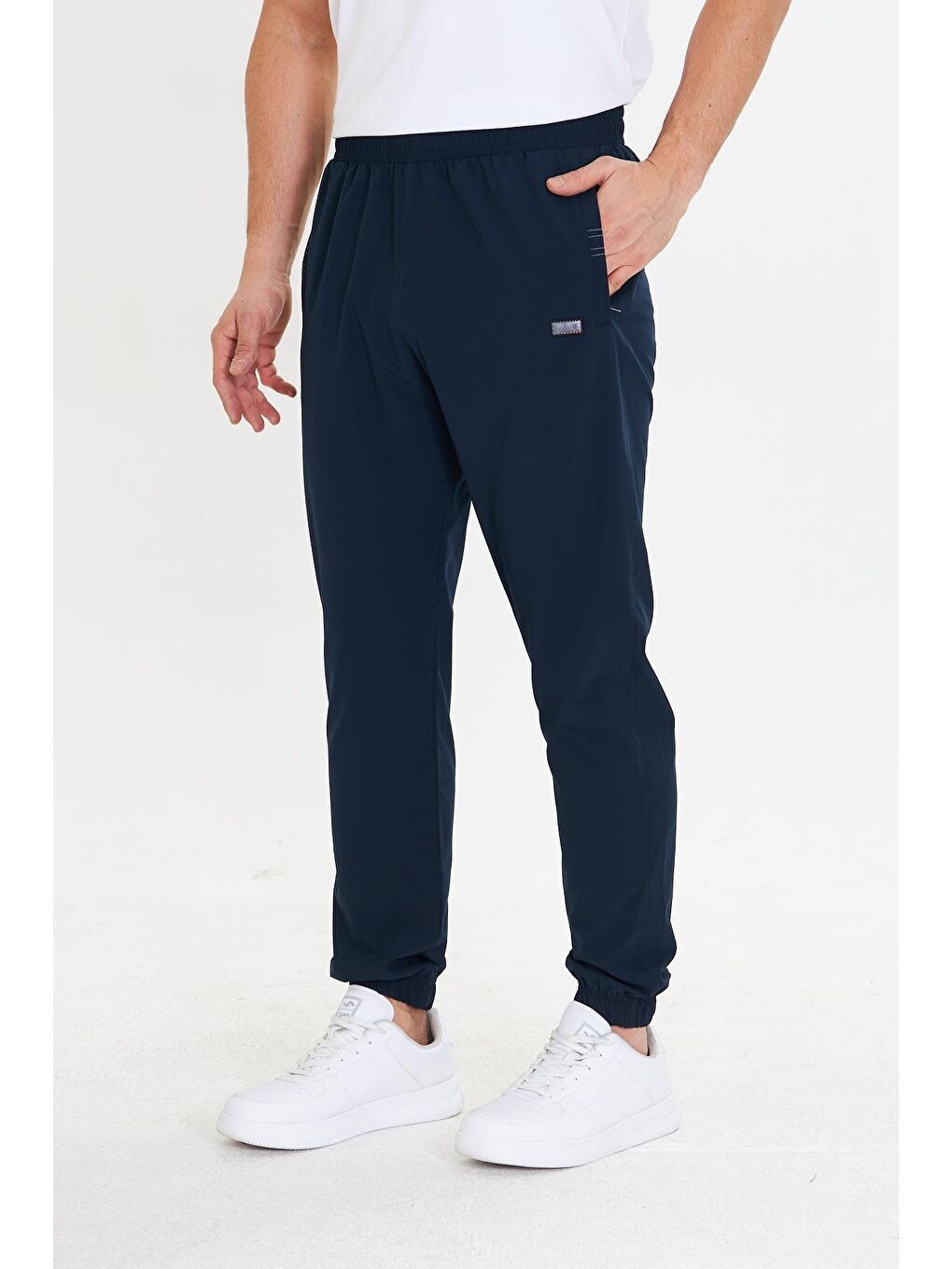 Erkek Stretchfit Esnek Lastik Paçalı Eşofman Altı Lacivert 2663-L-2
