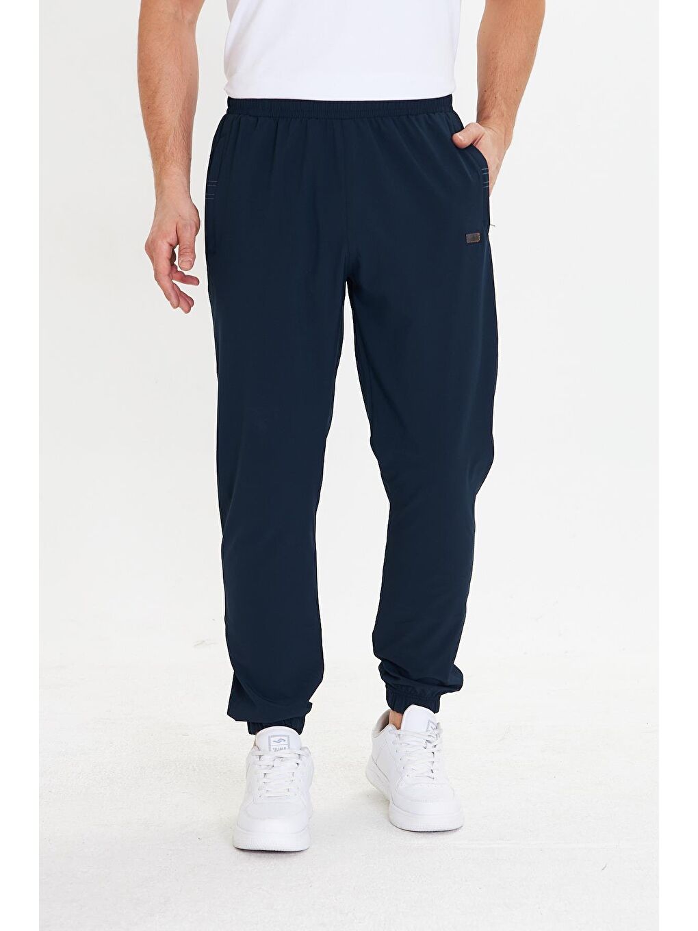 Erkek Stretchfit Esnek Lastik Paçalı Eşofman Altı Lacivert 2663-L-3