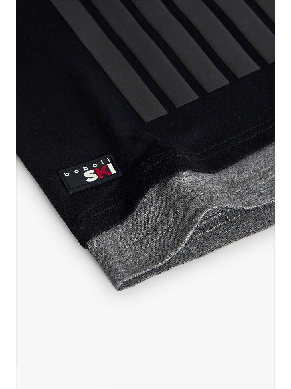 Siyah Erkek Çocuk Kabartma Baskılı Sweatshirt-4