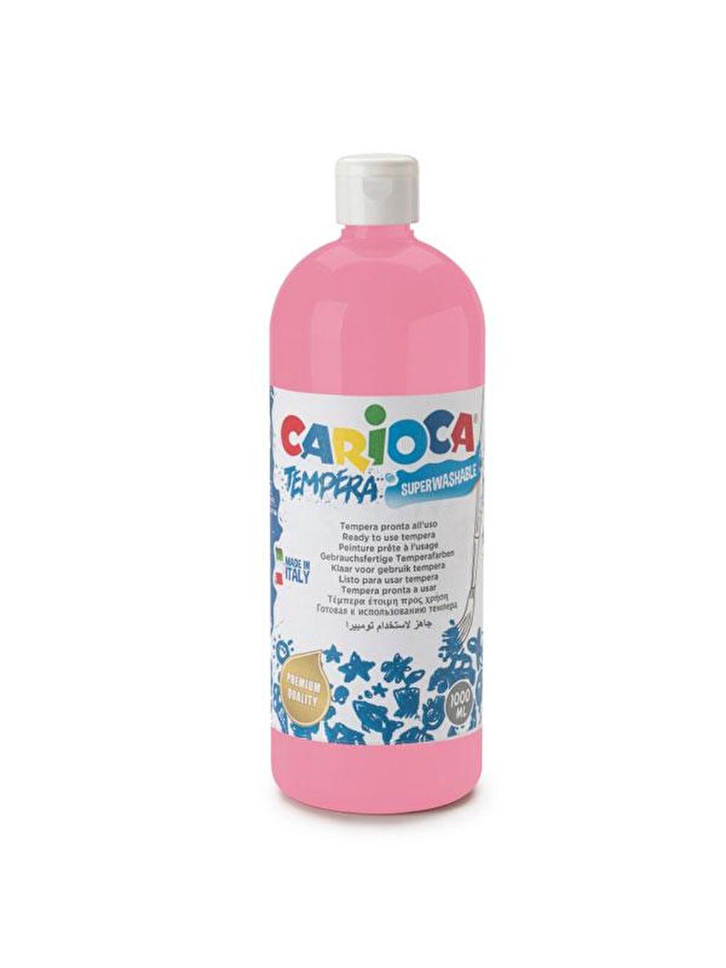 CARIOCA Tempera Boya (Süper Yıkanabilir) 1000ml - 1350gr / Plastik Şişede - Pembe