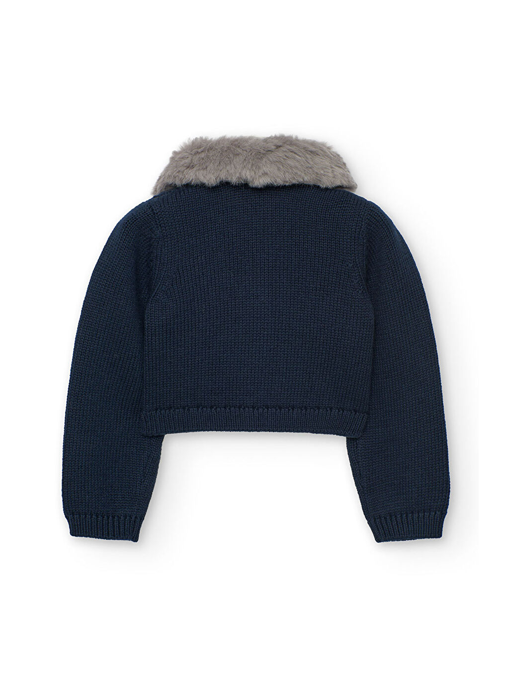 Lacivert Kız Çocuk Pelüşlü Hırka-2