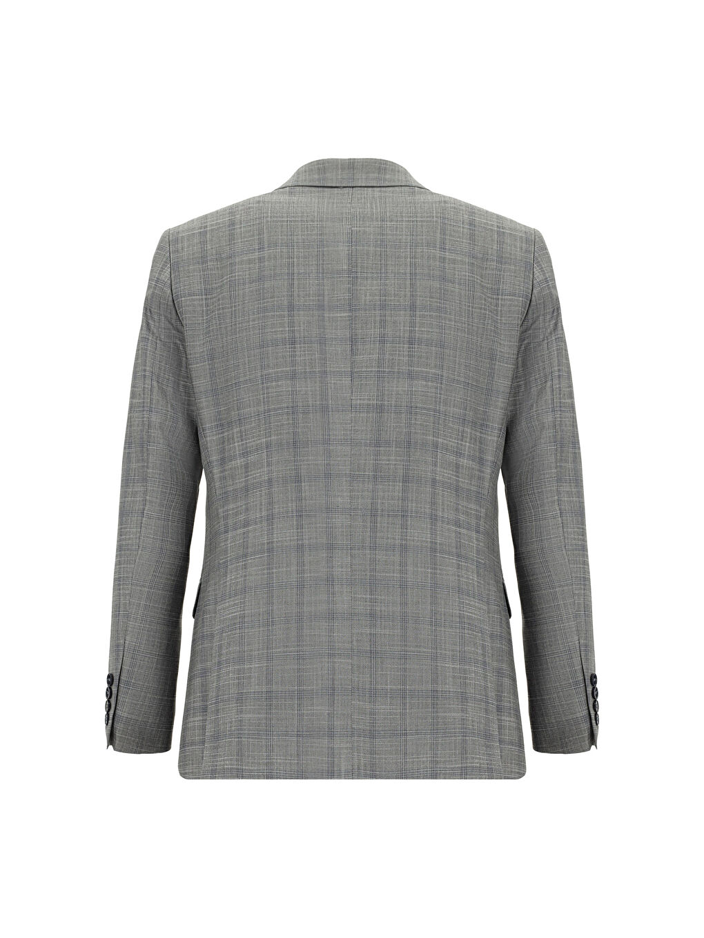 Gri Klasik Ekose Takım Elbise-2