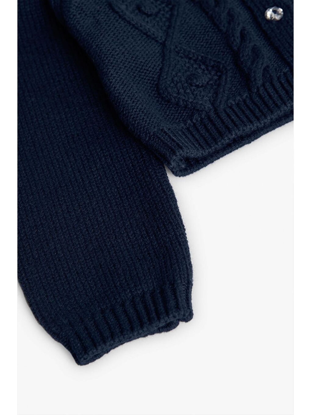 Lacivert Kız Çocuk Pelüşlü Hırka-4