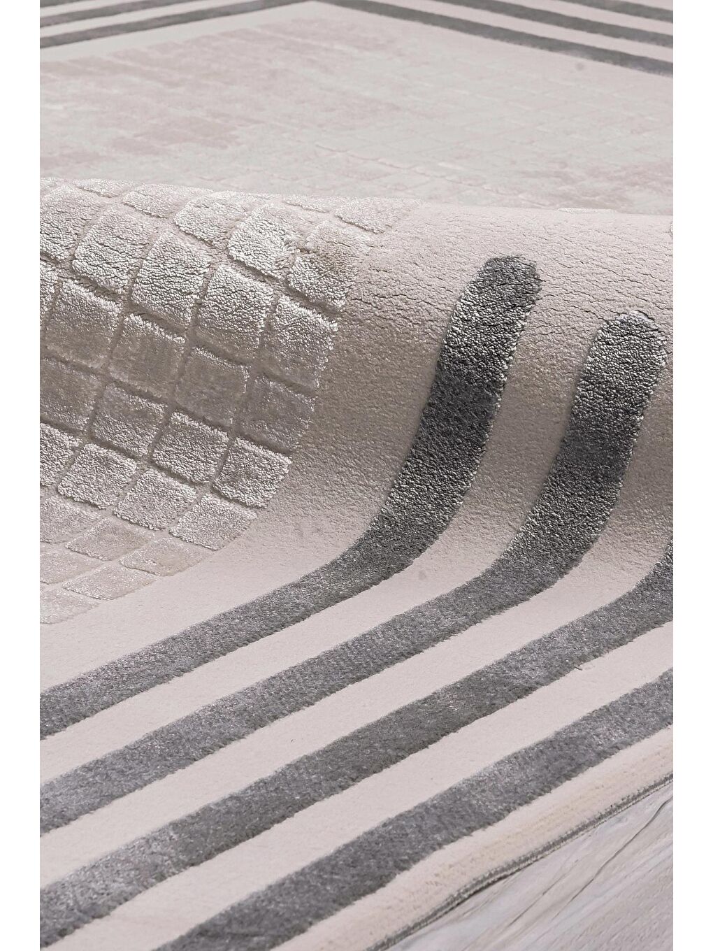 Gri Konfor Diva 9561 Akrilik Dokuma Halı-80x150-1