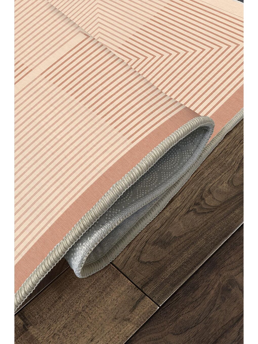 Pembe Özel Tasarım, Kaymaz Taban, İnce, Yıkanabilir, Modern Halı WOOKECE1418 180x280-4