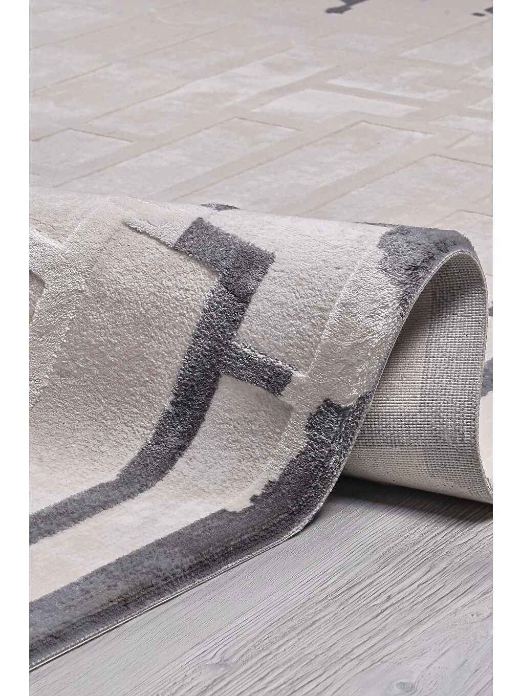 Gri Konfor Diva 9560 Akrilik Dokuma Halı-200x290-1