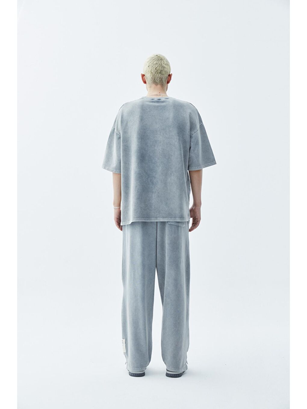 Kahverengi Yıkamalı Oversize Erkek Eşofman Takım-3