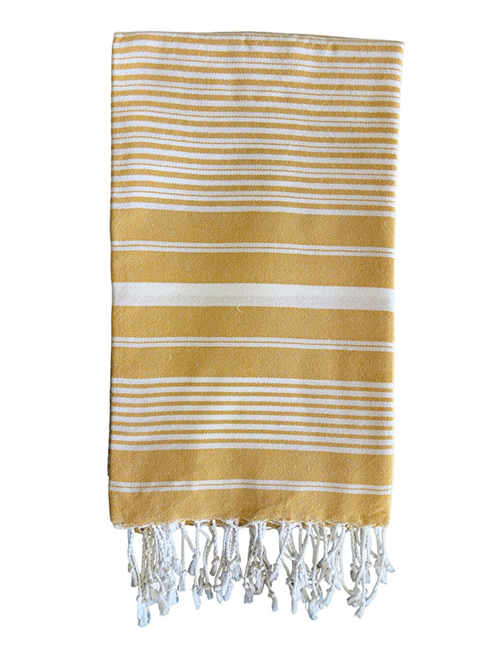 Sarı Katya Peştemal %100 Pamuk Banyo Havlusu