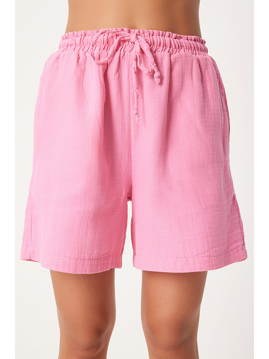 Pembe Cepli Müslin Şort PEMBE LMX0011-4