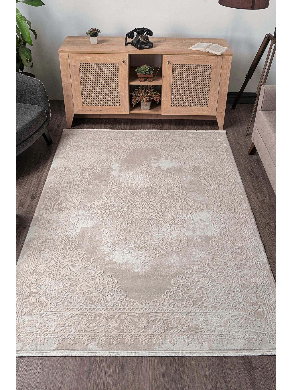 Bej Konfor Diva 9559 Akrilik Dokuma Halı-100x300
