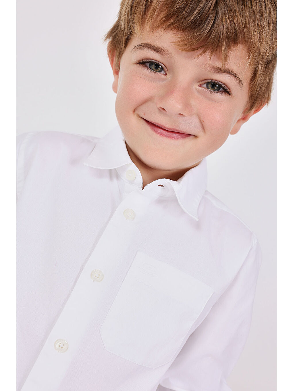Beyaz Erkek Çocuk Gömlek-5
