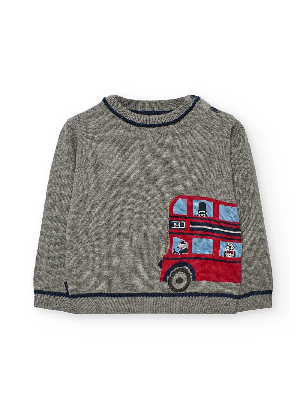 Gri Erkek Çocuk Kazak