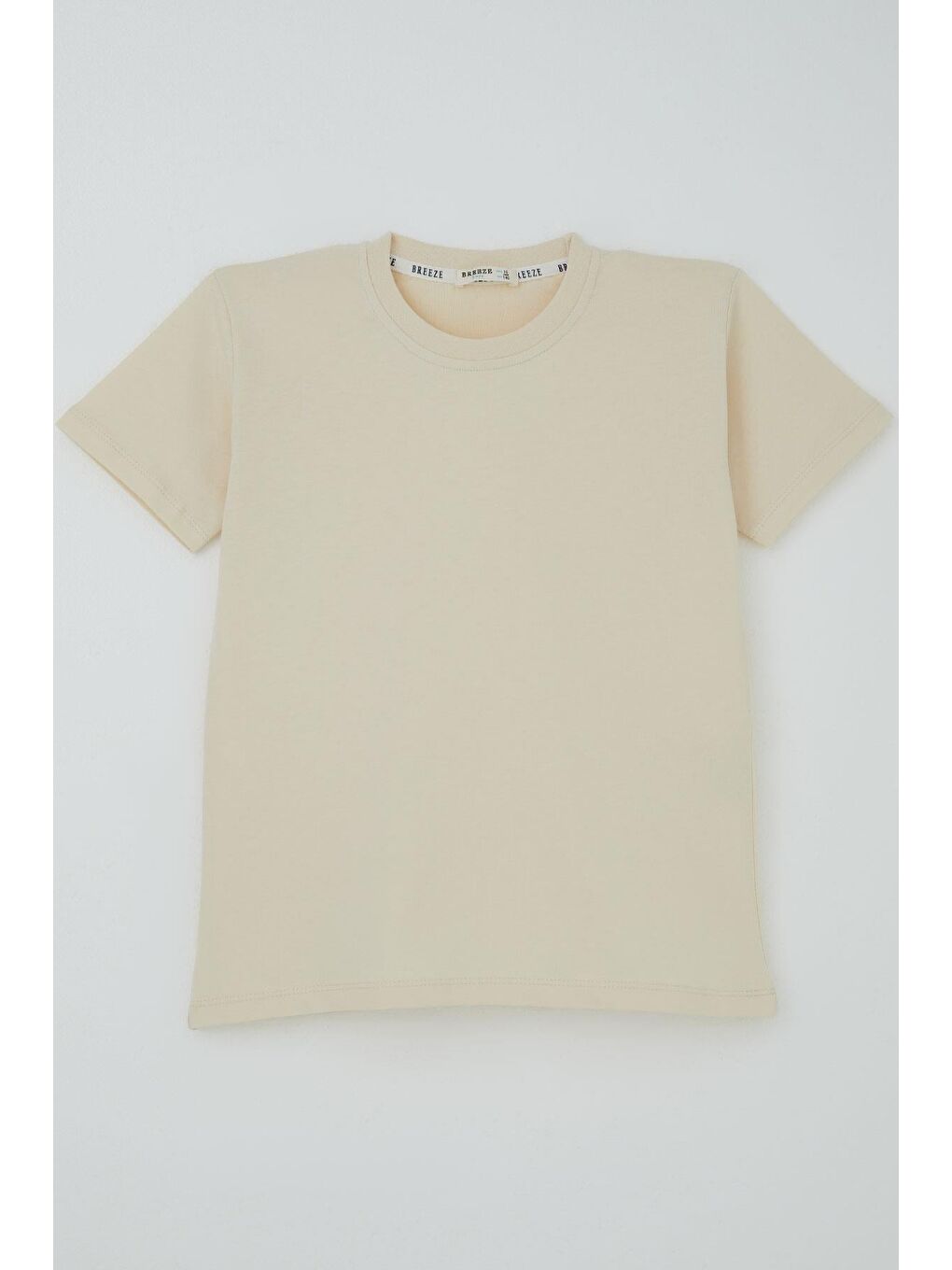 Ekru Erkek Çocuk Tişört Basic Krem (9-14 Yaş)